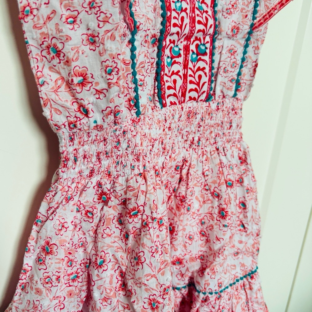 NWT [Poupette St Barth] Camila Mini Ruffle Dress in Pink Anemone Little Girls 4 - Picture 7 of 9